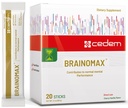 Švica BRAINOMAX 20 Powder palice, Brain Booster dodatek, Cherry-Vanilla Flavor s Citicoline, N-acetil-L-karnitine, Nootropic Brain Supplements za spomin in fokus, Kognitivna podpora