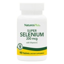 NaturePlus Super Selen kompleks - 200 mcg, 90 Vegetarijanske tablete - Eterična mineralna dopolnila z vitaminom E - spodbuja zdravo ščitnico - Antioksidant - Gluten-free - 90 Servinga