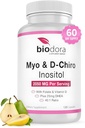 Myo& D- Chiro Inositol dodatek, s Folat in vitamin D, 40 do 1 Razmerje, Vključuje DHEA, pomaga v hormonskem ravnovesju, funkcije jajčnikov, 2050mg na serviranje, 120 kapsul