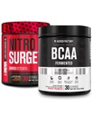Jacked Factory Nitrosurge Shred Termogenic Pred-Workout v Orange Ananas & BCAA v sadje Punch za repozicijo telesa, izgradnjo mišic in okrevanje