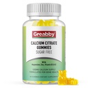 Kalcijev citrat Gumies 1200 mg za ženske in otroke, brez sladkorja kalcijev dodatek z vitaminom D3, K2, magnezij, cink, podpora za kosti za odrasle in starejše, naravna aroma ananasa, 60 Gumijev