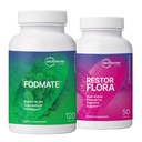 Microbiome Labs RestorFlora Probiotic Supplement, Saccharomyces & Spore-based probiotics (50 kapsul) + FODMATE Prebavne encime za pomoč Breakdown FODMAPs (120 kapsul) - 2 Izdelek paket