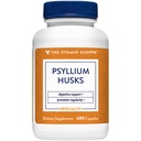 The Vitamin Shoppe Psyllium Husks – Plantago Ovata Fiber dodatek, ki podpira regularnost in zdravo holesterol, 840 mg na serviranje - Gluten brezplačno (600 kapsul)
