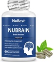 NuBrain Booster - Brain Supplement for Brain Booster, Memory, Focus & Clarity Support with St. John's Wort, Ginkgo Biloba, Bacopa & More - 60 Veganske kapsule 