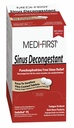 Medique izdelki Medi-First 80933 Sinus Decongestiv, 100-paketov 1 (Packaging lahko razlikujejo) , Rdeča