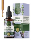 HERBAMA Black Elderberry kapljice - Vegan Elderberry Tekoči ekstrakt za imuno podporo - Non-GMO, Alkohol & Sugar-free Immunity dodatek, 21-dnevna oskrba