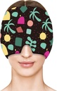 ZNÖCUETÖD Migrena Relief Cap Ledena glava Ledeni paket Oviti obraz Maska, Glavobol Relief Hat & Migrena Hladna Cap Kompresna terapija za Puffy oči, Tension, Sinus & Stress Relief (L, črna)