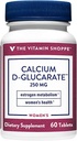 Vitaminska trgovina Kalcijev D-glukarat 250MG, naravna snov za zdravje žensk, ki podpira estrogensko presnovo in hormonsko ravnovesje med razstrupljanjem (60 tablet)