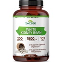 Zazzee bela ledvica 10:1 Extract, 1800 mg na serviranje, 200 Veganske kapsule, več kot 2 meseca zaloge, standardizirani, koncentrirani 10X ekstrakt, 100% vegetarijanski, vse-naravni in ne-GMO, izdelan v ZDA