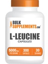 BulkSupplements.com L-levcin Kapsule - Leucin dopolnila, Aminokisline dodatek - Gluten prosti, 10 Kapsule na serviranje (5000 mg), 300 Število (Pack po 1)