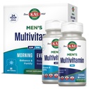 KAL moški multivitaminski AM/PM, antioksidanti dodatek, mišice, imunski, elektrolitsko ravnovesje, splošno wellness podporo, izdelan brez GSO in soja, Vegan, 30 Serving, 120 tablet