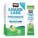 FORCE FACTOR Tekoči laboratoriji Elektroliti Powder Packets – Lemon limete – Hydration Packets za izdelavo elektrolitske vode s 5 Essential Electrolities, Vitamini, Minerali in antioksidanti, 20 Packs