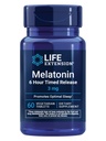 Life Extension Melatonin 6 Urni čas sprostitve, 3 mg, Razširjeno-Release Formula za optimalno podporo spanja, Zdrave cirkadiane Ritmi, Celularna obramba, Gluten-free, Ne-GMO, Vegetarian, 60 tablet