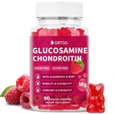 Glukozamin Chondroitin Gumies z MSM & Elderberry Extra Jakost 3000MG - Skupna podpora, Antioksidant imunske podpore dodatek za odrasle, moške in ženske - 90 Raspberry Gummies