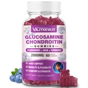 Sladkor brez sladkorja 2000mg Glukozamin Chondroitin Gumies, ekstra moč glukozamin s Chondroitin MSM & Kurkurja, skupna podpora dodatek, antioksidant imunske podpore - 60 Gumies