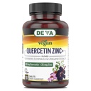 DEVA Vegan Quercetin 500mg Plus 25mg cink z borovnico, Echinacea in Origano ekstrakti - Brez živalskih sestavin - 90 Tablete, 1-Pack