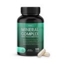 Premium mešanica 52 Trace Minerals Complex z esencialnimi minerali v kelirani obliki – vse naravne in 100% organske - 120 Kapsule - Celoten spekter ionske mineralne mešanice - varna za ženske in moške