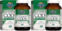 Vrt življenja Vitamin K2 in K1, Vitaminska koda Vegan K Kompleks za kosti moč in zdravje srca, Omega Rich Lanovo olje, Trace Minerali, Probiotiki, 60 Day Supply, (Pack z 2)