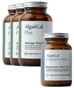 ALGAEKAL Ekološka rdeča Algae kalcij dodatek za gostoto in moč kosti, vitamin K2 MK7, vitamin D3, magnezij in sled minerali, 120 Veggie Caps Magnezium RelaxTM (60 Caps)