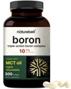 Boron 10mg, 300 Softgels z MCT oljem 