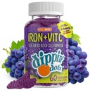 Vital+boon - železo z vitaminom C & B12 Gumies (60 Count) Bistveno za tvorbo rdečih krvnih celic 