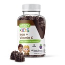 Viteey Iron Gumies za otroke z vitaminom C - podpira energijo, krvnih celic formulacije, Blood Builder Anemy otroci železne dodatke - Vegan, želatina brezplačno, Gluten brezplačno - Okusno žvečljivo grozdje aromo