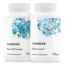 THORNE - Osnovni kompleks B (60 kapsul) & Memoractiv (60 kapsul) Sklop - podpira zdravje možganov, proizvodnjo celične energije in fokus - Gluten Free, Dairy Free