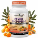 MoxyVites Vitamin D3 K2 5000 i.e. – visoka absorpcija D3 + K2 MK-7 z oljem Sea Buckthorn & Omega-7 – podpora kosti, srca in imunskega sistema za ženske in moške – 60 veganskih kapsul