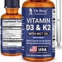 Dr. Berg Največja moč Vitamin D3 K2 Tekoče kapljice z MCT oljem – 5000 i.e. tekoči vitamin D3 s K2 – Podpira močne kosti, srce, energijo, imuniteto in splošno vitalnost* - nearomatiziran 1 Fl Oz