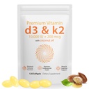 Daiasns Vitamin D3 K2 10000iu Podpira zdravje mišic in možganov -Visoka potenca D3 K2 dodatek pomaga pri imunski in kardiovaskularni podpori - 120 Softgels