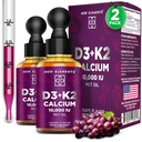 Novi elementi [2 pakiranje] Tekoči vitamin D3 K2 Kapljice s kalcijom za odrasle 