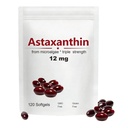 Astaksantin 12mg, 120 Softgels, Max moč antioksidant s kokosovim oljem, naravna formula, visoka absorpcija za podporo oči in kože, naravna formula, Non-GMO, Gluten Free
