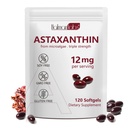 Daiasns Astaksantin 12mg, Astaksantin Antioksidant dopolnila podpira oči, skupno, notranje cirkulacijo in zdravje kože - Non-GMO,120 Softgels - 4 Mesec dobave