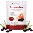Astaksantin dopolnila, Astaksantin Antioksidant Kapsule, 180 Softgels, 24mg vsak, 6 Mesec oskrbe, iz mikroalge, Gluten-free, Ne-GMO, Podpira zdravo, uravnotežen življenjski slog