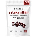 Belano's Astaksantin 12mg, Astaksantin Softgels, Premium Astaksantin Antioksidant Dodatek 