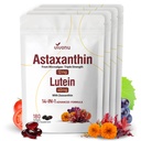14-v-1 Astaksantin 12mg & Lutein 40mg z Zeaksantin dopolnila, 24 Mesec oskrbe, svež vir mikroalg, Podpira oči, kožo, antioksidant, Skupno, Circulatory Health, Non-GMO, Gluten Free, 4 Bag