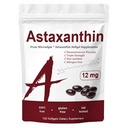 Astaksantin 12mg, Triple Jakost kože Vitamini za ženske z antioksidantno aktivnostjo,Podpora Imunska, koža, oko in skupno zdravje,Pospeševanje notranje cirkulacije, Chocolate Flavor,120 Servisi
