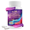 Liposomal Astaksantin Dodatek kompleks 9-v-1 z Ashwagandha, likopen, Zeaksantin, antioksidant dodatek podpora oko, koža in skupni zdravje, 60 kapsul