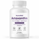 Nutrawell Astaksantin - Dnevni dodatek proti oksidantom Wellness z naravno izvorno Astaksantin Clean Formula za Active Adult Lifestyle Enostavno jemati kapsule - 90 Softgels (1)