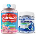 Omega 3 (EPA/DHA) Polni gumiji + organsko modri Spirulina Gumies