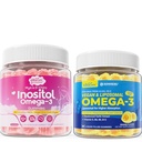 Vegan Omega-3 Gumies, Inositol + Omega-3 Gumies, 2 pakiranji