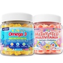 Otroci Metilirani multivitaminski gumiji s kalcij, probiotiki + Omega 3 Gumiji z vitaminom D3 & K2, C, DHA