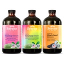 Serene Herbs Soursop Bitters Liquid, Mešane jagode & črni semena Triple Bundele – Organski zeliščni Gvanabana za prebavno podporo in imuno zdravje – Vegan, Non-GMO – 48 oz (16 oz vsak), 3 Pack