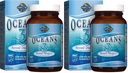 Garden of Life Oceans 3 Beyond Omega-3 z OmegaXantin, EPA, DHA dodatki, ribje olje s 1200 mg Omega 3, Astaksantin & Brown Seaweed Extract - 60 Softgels, (Pack of 2)