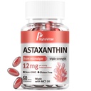Astaksantin 12mg z MCT oljem, 60 Softgels (2-mesečna dobava) – Trojna moč Antioksidant dodatek iz Haematococcus Pluvialis – Non-GMO, Gluten-free, Vegan