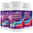 Liposomski astaksantin Dodatek Kompleks 9- v-1 z Ashwagandha, likopenom, Zeaksantinom, antioksidant dopolnilo podporo oko, kožo in skupno zdravje, 180 Kapsule