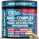 NAD Resveratrol Dodatek Spermidin Fisetin Quercetin Grozdno seme Gotu Kola Berberine Astaksantin Taurin Pomegranat Acai Proti staranju Dolgoživost Kapsule za ženske EternaGlow by Clean Nutra 90ct