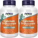 NOW Foods Supplements, kalcijev D-glukarat 500 mg, podpora za razstrupljanje*, 90 Veg kapsule (paket po 2)