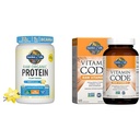 Vrt življenja Organski Vegan Beljakovine Vanilla Powder 22g - Vitaminska koda Vitamin C 120 Kapsule