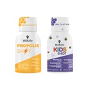 Čebela in ti Propolis Shot in otroci Shot Bundle, naravna Propolis Shot dodatek, antioksidanti, Vitamin C, VIT D3, cink, pomarančni sok, Surovi med 2 * 12 steklenice